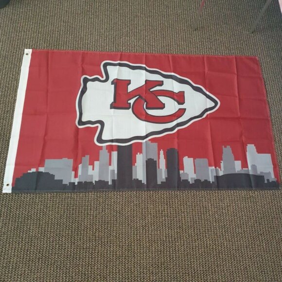 Kansas City Chiefs Skyline KC Chiefs‎ Flag Banner New 3x5 Ft Man Cave Tai… - Picture 5 of 6